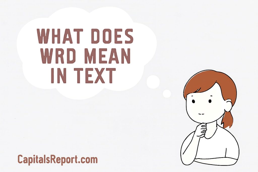 What Does WRD Mean in Text